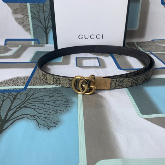 GGMarmont Reversible Thin Leather BeltStyle ‎65941 main image 5